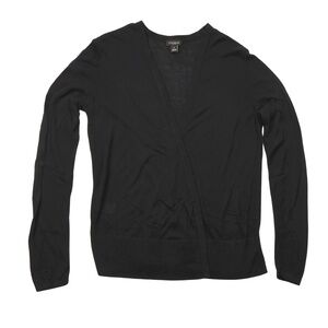Ann Taylor Black Wrap Cardigan Sweater Size M